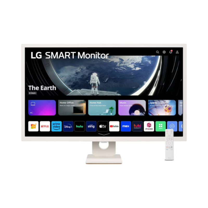 LG Smart Monitor - 31.5 inch, Full HD IPS Display, 60Hz Refresh Rate & 8ms Response Time, White, 32SR50F-W