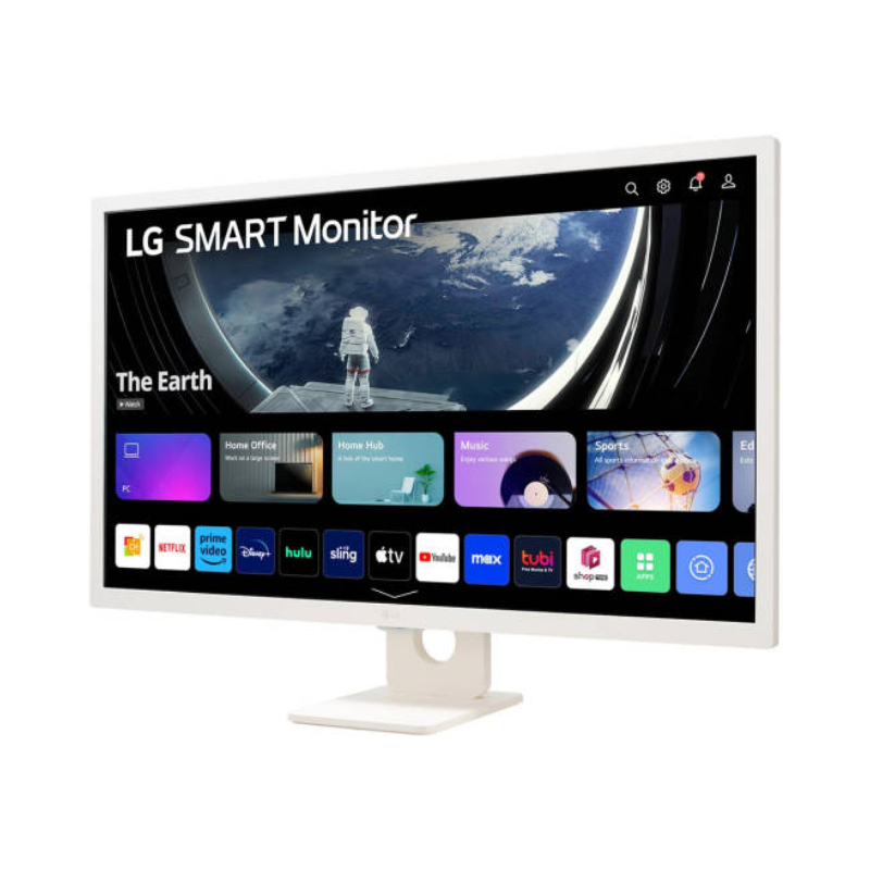 LG Smart Monitor - 31.5 inch, Full HD IPS Display, 60Hz Refresh Rate & 8ms Response Time, White, 32SR50F-W