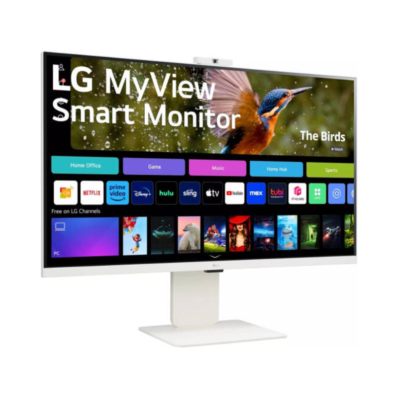 LG MyView 32” 4K UHD IPS Smart Monitor, webOS 23, 60Hz Refresh Rate & 5ms Response Time, White, 32SR85U-W