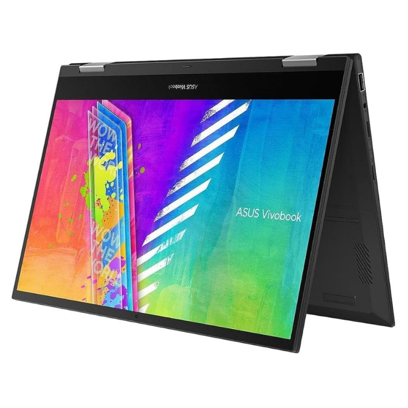 ASUS Vivobook Go 14 Flip (TP1400), 14" NanoEdge FHD touchscreen Display, Intel® Celeron® N4500,4GB RAM, 128GB SSD, Intel® UHD Graphics, English / Arabic Keyboard, Windows 11 Home, Quiet Blue, TP1400KA-EC075WS