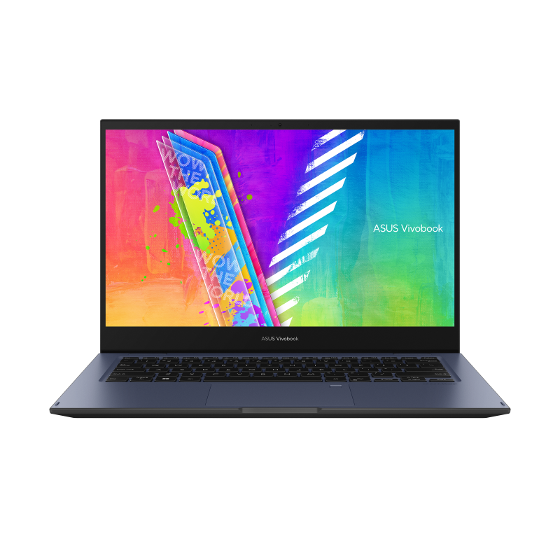 ASUS Vivobook Go 14 Flip (TP1400), 14" NanoEdge FHD touchscreen Display, Intel® Celeron® N4500,4GB RAM, 128GB SSD, Intel® UHD Graphics, English / Arabic Keyboard, Windows 11 Home, Quiet Blue, TP1400KA-EC075WS