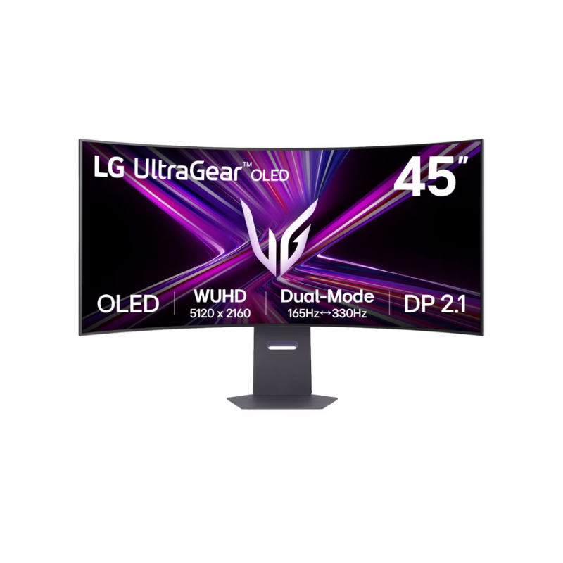 LG 45" UltraFine™OLED Dual-Mode 5K2K Gaming Monitor, 0.03ms (GtG), Rich Bass (10Wx2), DisplayHDR True Black 400, DP 2.1 & USB-C, 45GX950SA-B