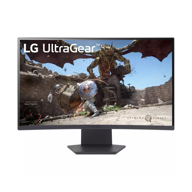 LG 27'' UltraGear™ QHD 180Hz 1ms AMD FreeSync™ HDR10 1000R Curved Gaming Monitor, 27GS60QC-B