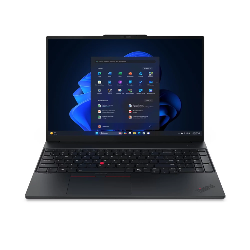 Lenovo ThinkPad E16 Gen 3, 16" WUXGA Display, Intel Core Ultra 5-225U, 16GB RAM, 512GB SSD, Intel Graphics, English-Arabic Keyboard, Window 11 Pro, 21SR005MGR