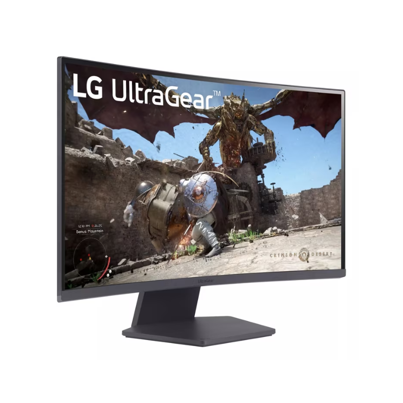 LG 32'' UltraGear™ QHD 180Hz 1ms AMD FreeSync™ HDR10 1000R Curved Gaming Monitor, 32GS60QC-B