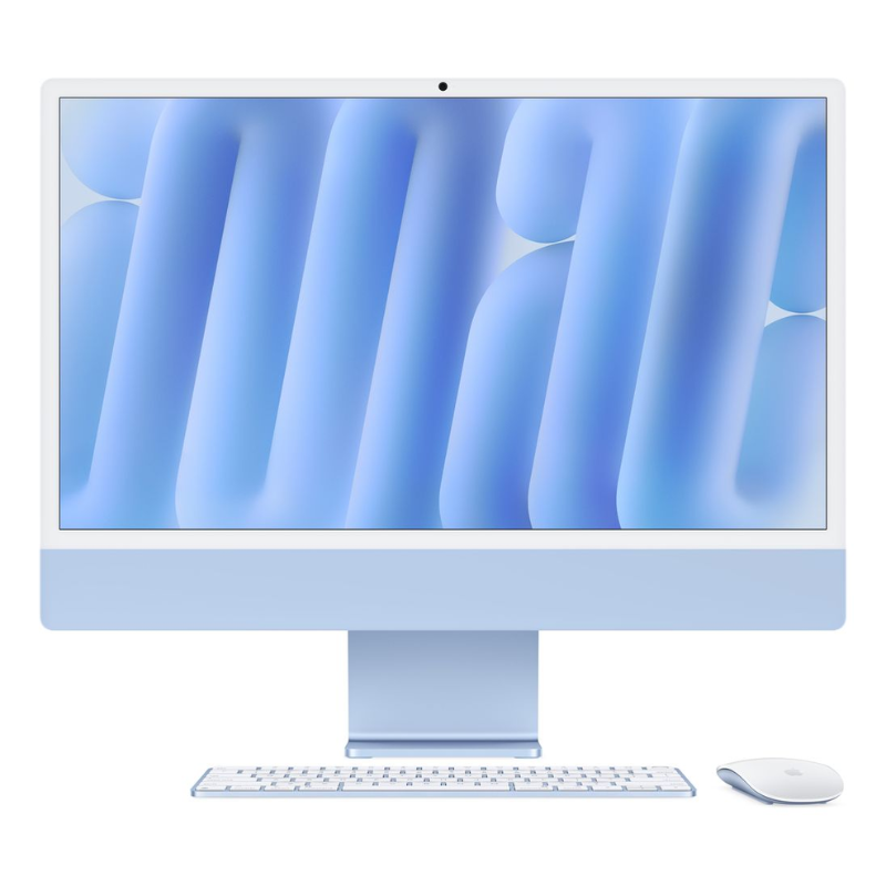Apple 24" iMac MWV13 AIO Desktop Computer with M4 Chip, 4.5K Retina Display, M4 10-Core CPU and 10-Core GPU, 16GB RAM, 256GB SSD, English Keyboard