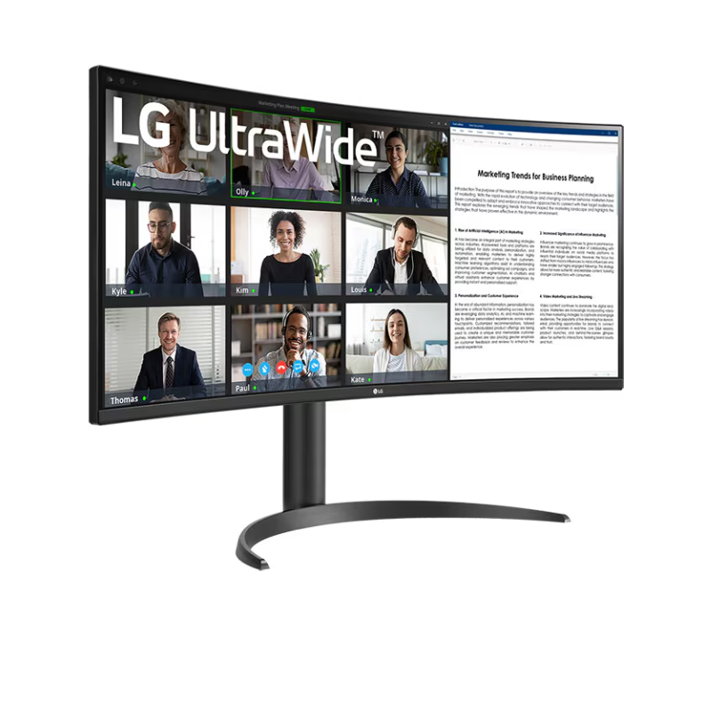 34'' UltraWide QHD Curved monitor with USB Type-C™, 34WR55QK-B