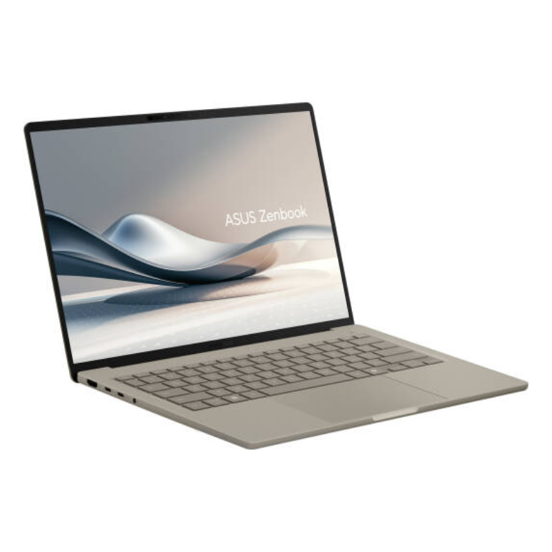Asus Zenbook A14 (UX3407QA) Copilot+ PC, 14.0 OLED WUXGA Display, Snapdragon X X1 26 100, 16GB RAM, 1TB SSD, Qualcomm Adreno Graphics, English-Arabic Keyboard, Window 11 Home, UX3407QA-QD180W