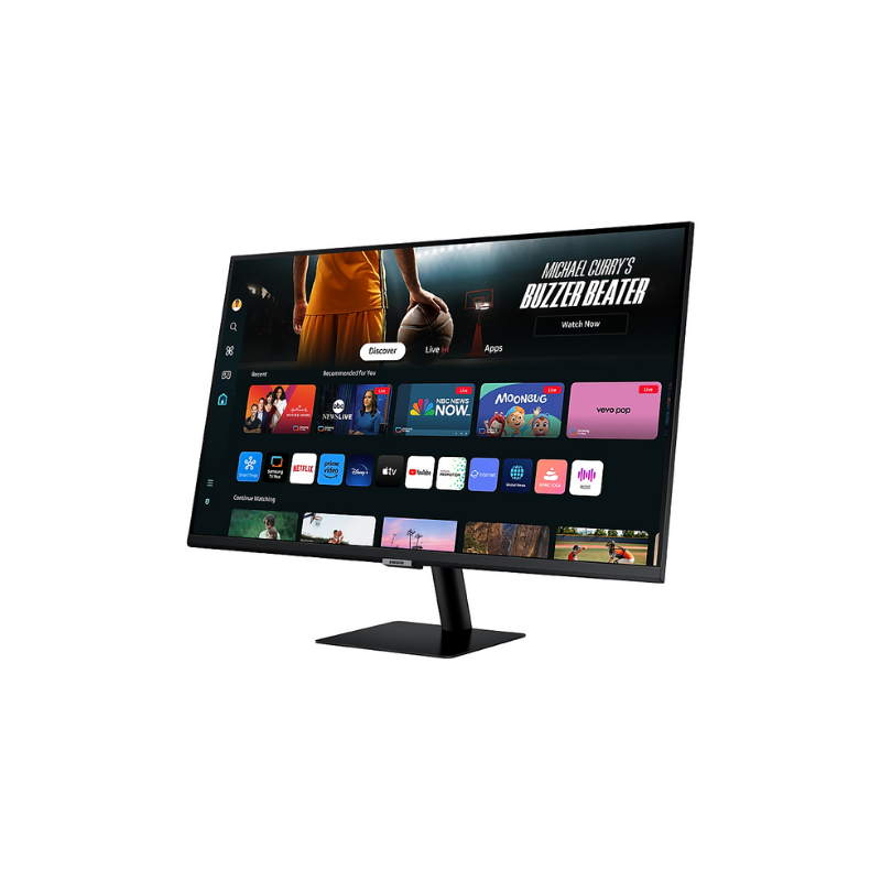 Samsung 32" M70D Smart Screen for Multi Device Experience, 60 Hz Refresh Rate & 4ms Response Time, 72% Color Gamut, Black, LS32DM702UMXUE