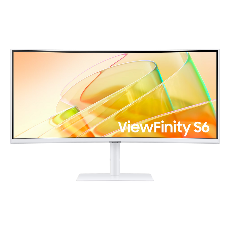 Samsung 34" ViewFinity S6 S65TC, UWQHD Display, 100 Hz Refresh Rate & 5ms Response Time, 1000R, White, LS34C650TAMXUE