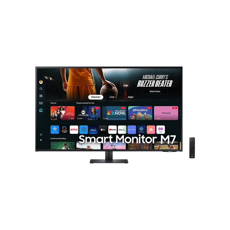 Samsung 43" M70D Smart Screen for Multi Device Experience, 60 Hz Refresh Rate & 4ms Response Time, 72% Color Gamut, Black, LS43DM702UMXUE