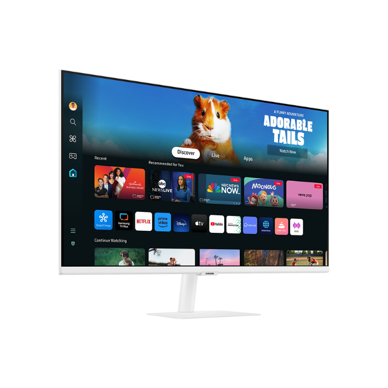 Samsung 32" M50D Smart Screen for Multi Device Experience, 60 Hz Refresh Rate & 4ms Response Time, 72% Color Gamut, White, LS32DM501EMXUE