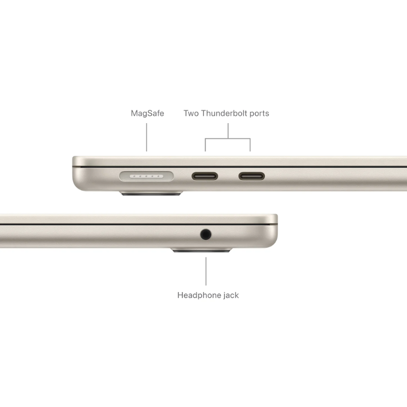 Apple MacBook Air MC8P4  13", M3 Chip 8-Core CPU 10-Core GPU Processor, 24GB RAM, 512GB SSD, Intel UHD Graphics, English Keyboard