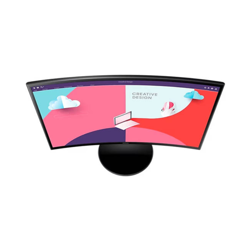 Samsung 24" Essential Curved Monitor S3 S36C, 75Hz Refresh Rate & 4 (GTG) Response Time, 72% Color Gamut, Black, LS24C360EAMXUE