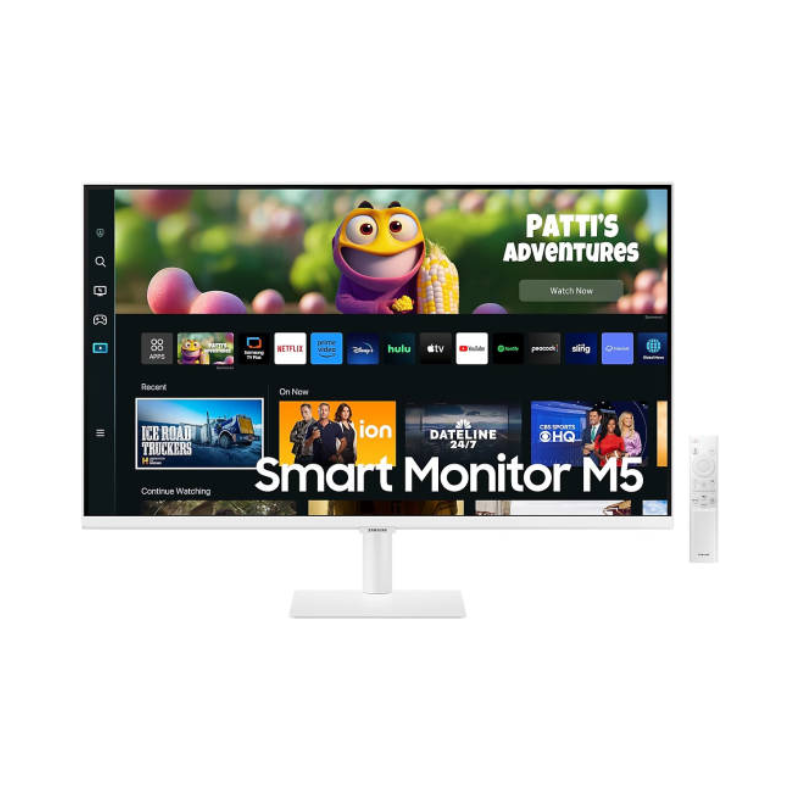 Samsung 27" Monitor M5 with Smart TV Experience, 60Hz Refresh Rate & 4ms (GTG) Response Time, Tizen™ OS, White, LS27CM501EMXUE