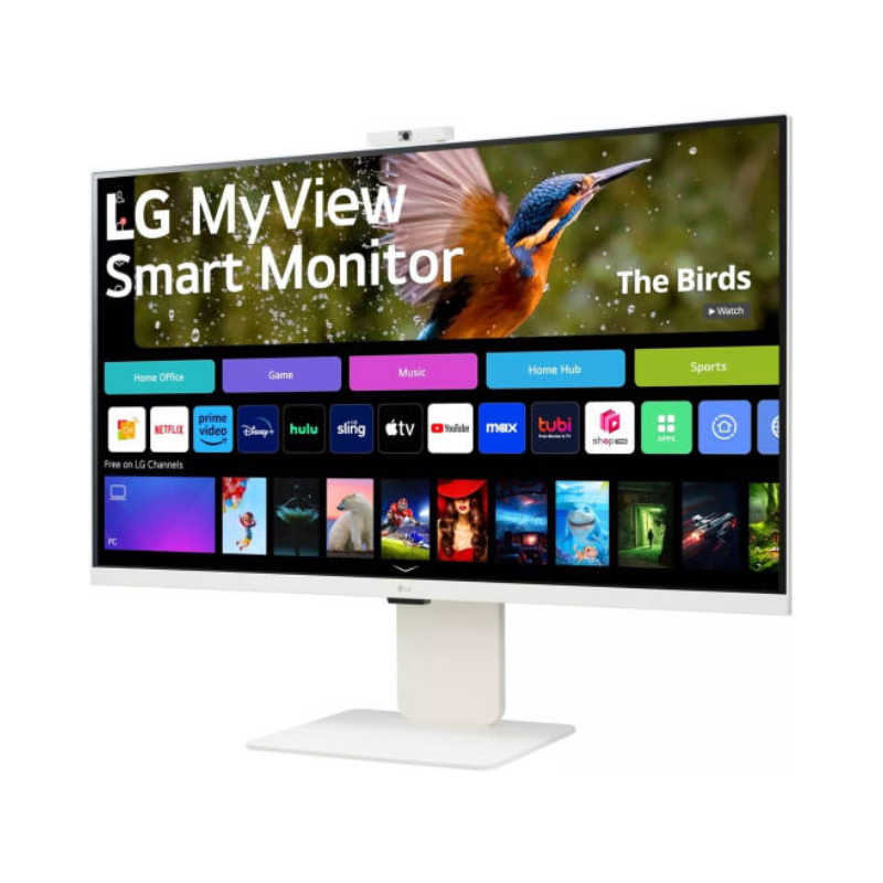 LG MyView 32” 4K UHD IPS Smart Monitor, webOS 23, 60Hz Refresh Rate & 5ms Response Time, White, 32SR85U-W