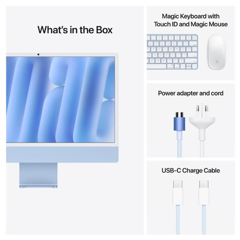 Apple 24" iMac AIO Desktop Computer with M4 Chip, 4.5K Retina Display, Nano Texture Glass, 10-Core CPU and 10-Core GPU, 24GB RAM, 2T SSD, English Keyboard, Z1EQ000MN