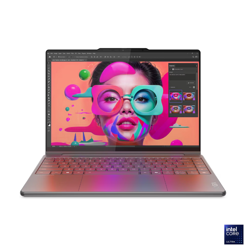 Lenovo Yoga 9 2-in-1 14ILL10, 14" 2.8K OLED Touch N' Flip Display, Intel Core Ultra 7 256V, 32GB RAM, 1TB SSD, Intel Graphics, English-Arabic Keyboard, Windows 11 Home, 83LC0013AX