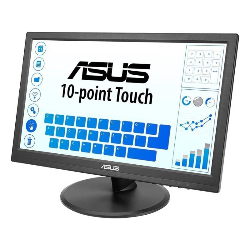 Asus VT168HR Touch Monitor - 15.6" (1366x768), 10-point Touch, HDMI, Flicker free, Low Blue Light, Wall-mountable, Eye care
