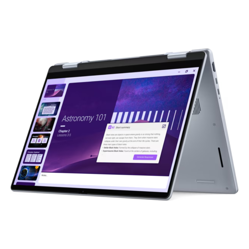 Dell 14 Plus 2-in-1, 14" Touch and Flip Display, Intel Core Ultra 7-256V, 16GB RAM, 1TB SSD, Intel Graphics, Eng-Arab Keyboard, Windows 11 Home, DB04250-109388