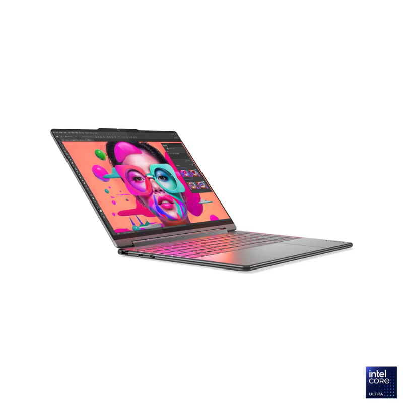 Lenovo Yoga 9 2-in-1 14ILL10, 14" 2.8K OLED Touch N' Flip Display, Intel Core Ultra 7 256V, 32GB RAM, 1TB SSD, Intel Graphics, English-Arabic Keyboard, Windows 11 Home, 83LC0013AX
