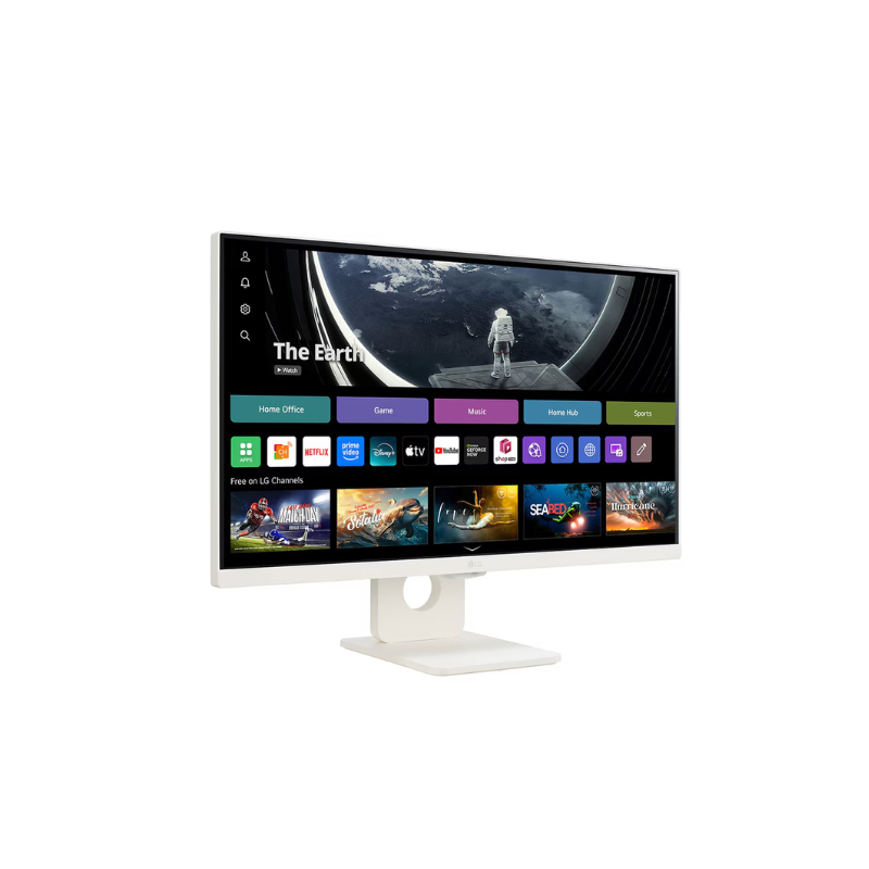 LG 24" Full HD IPS Smart Display Monitor, webOS, ThinQ Home Dashboard , Magic Remote,  25SR50F-W