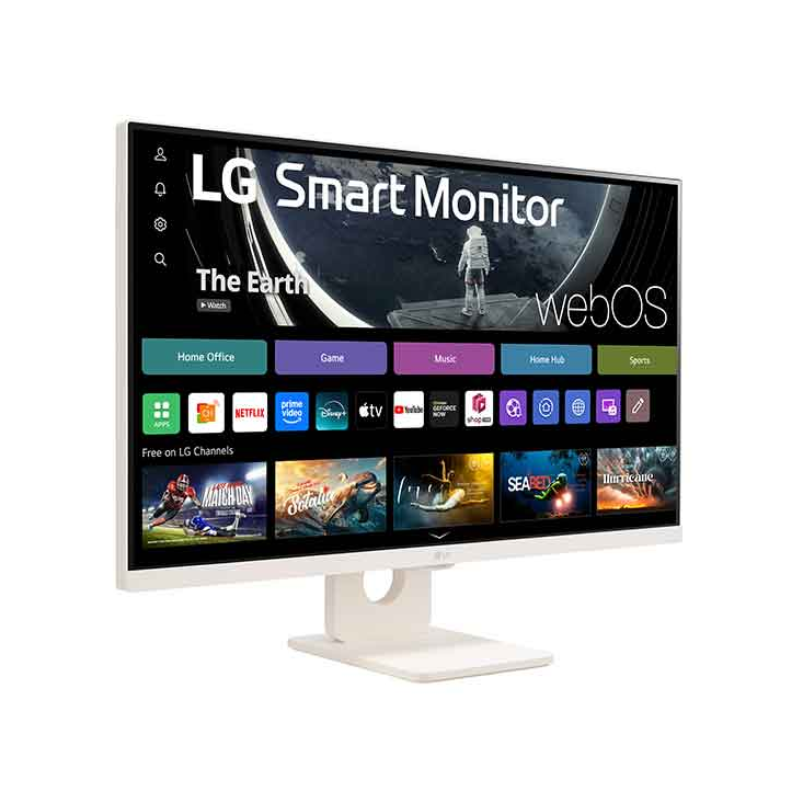 LG 27" Smart Monitor. Full HD IPS Display with webOS, 27U511SA-W