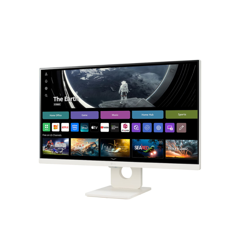 LG 24" Full HD IPS Smart Display Monitor, webOS, ThinQ Home Dashboard , Magic Remote,  25SR50F-W