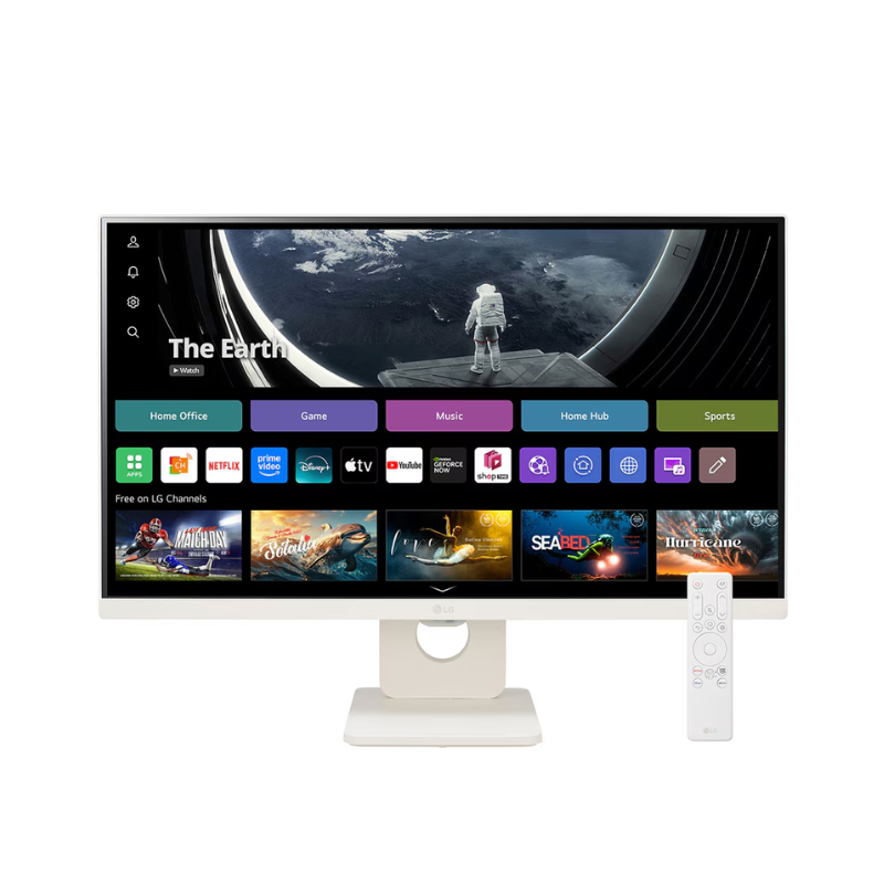 LG 24" Full HD IPS Smart Display Monitor, webOS, ThinQ Home Dashboard , Magic Remote,  25SR50F-W