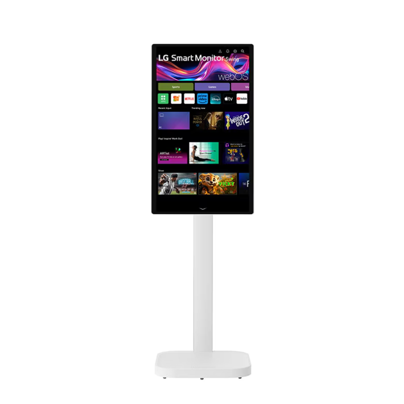LG 31.5" 4K UHD IPS Smart Monitor Swing with touchscreen, featuring a unique movable stand and webOS system, 32U889SA-W
