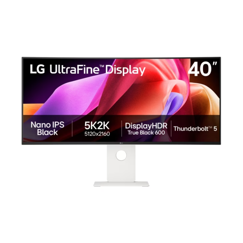 LG 40" UltraFine™ Nano IPS Black monitor with 5K2K resolution and Thunderbolt™ 5, 40U990A-W
