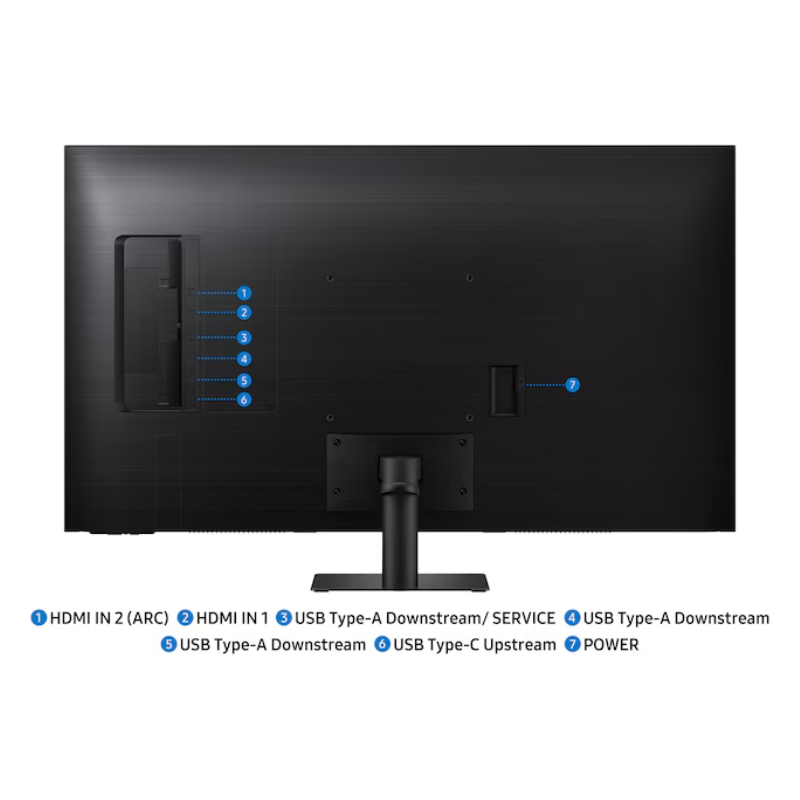 Samsung 43" Smart Monitor M7 M70F 4K 60Hz AI Features, with USB Type C, LS43FM702UMXUE