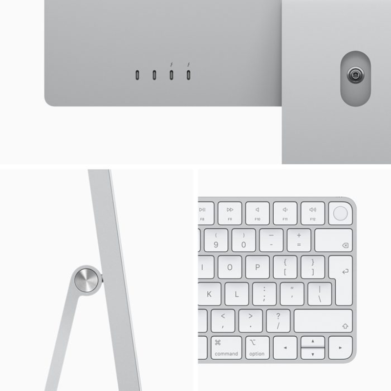 Apple 24" iMac MCR24 AIO Desktop Computer with M4 Chip, 4.5K Retina Display, 10-Core CPU and 10-Core GPU, 24GB RAM, 512GB SSD, English Keyboard