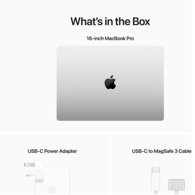 Apple Macbook Pro 16" (2023), M3 Max 16-Core CPU, 40-Core GPU, 48GB RAM, 1T SSD, macOS Sonoma, English Keyboard, Silver