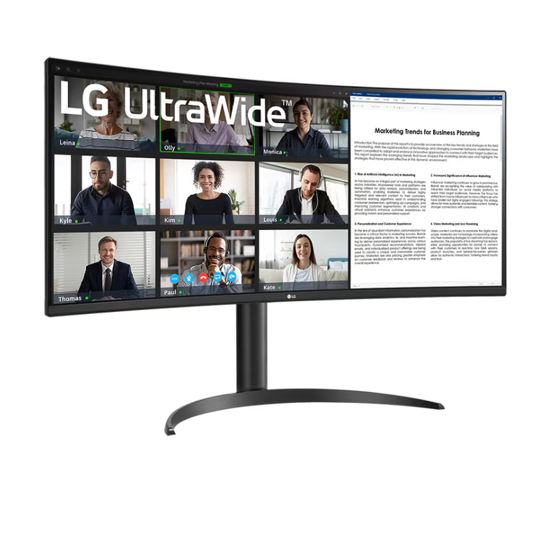 34'' UltraWide QHD Curved monitor with USB Type-C™, 34WR55QK-B