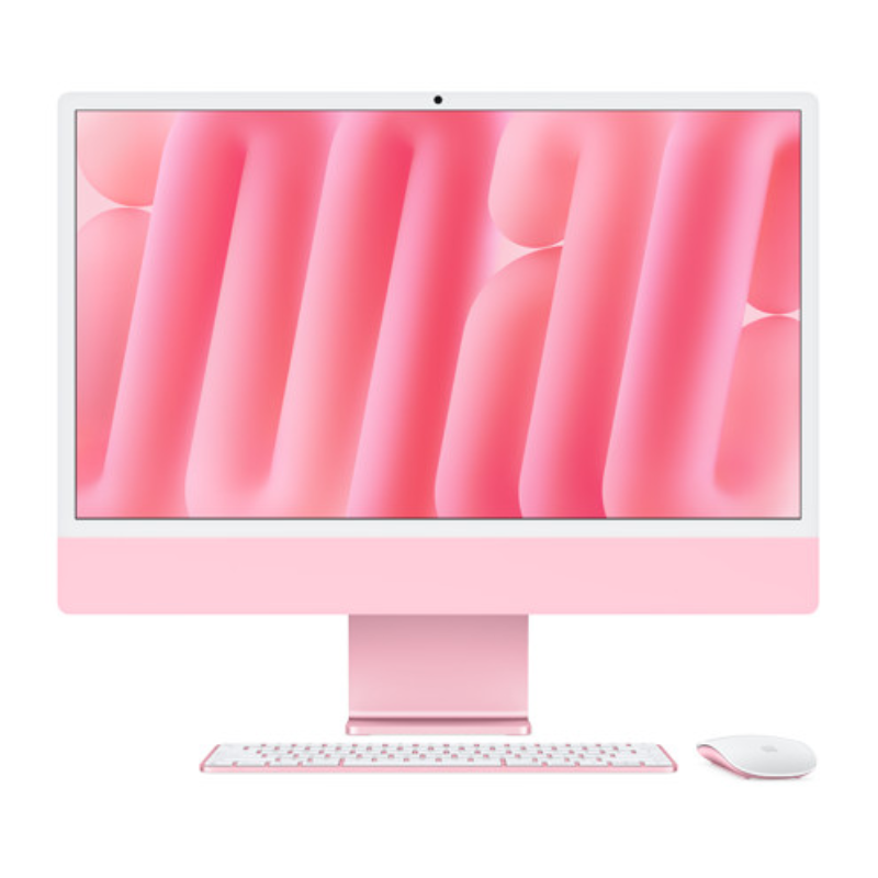Apple 24" iMac MWV43 AIO Desktop Computer with M4 Chip, 4.5K Retina Display, 10-Core CPU and 10-Core GPU, 16GB RAM, 256GB SSD, English Keyboard