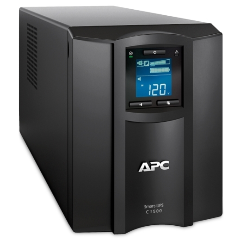 APC Smart-UPS C, Line Interactive, 1500VA, Tower, 230V, 8x IEC C13 outlets, SmartConnect port, USB and Serial communication, AVR, Graphic LCD, SMC1500IC