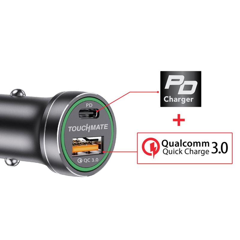 TOUCHMATE 25W PD Fast Car Charger with Type-C Cable, TM-CAR25W