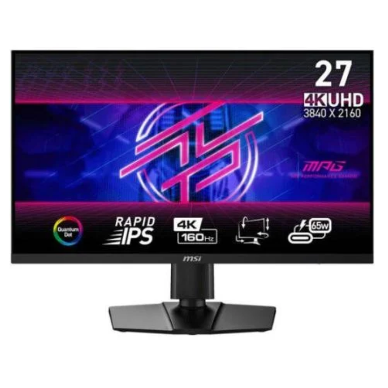 MSI MPG 274URF QD Gaming Monitor, 27" UHD Rapid IPS Display, 160 Hz, 0.5ms (GtG, Min.), AMD FreeSync™ Premium, 9S6-3CC29H-263