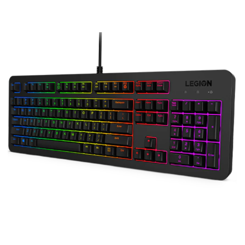Lenovo Legion K300 RGB Gaming Keyboard, 20 million Clicks Lifecycle, Dynamic Five-Zone RGB Illumination, Upto 24 Anti Ghosting Keys, GY40Y57722