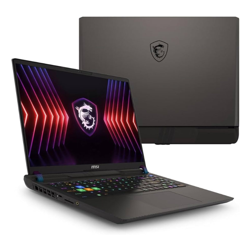 MSI VECTOR 16 HX A14VFG, 16" QHD+ IPS 240Hz Display, Intel Core i9 14900HX, 16GB RAM, 1T SSD, 8GB NVIDIA RTX 4060, English-Arabic Keyboard, Window 11 Home, 9S7-15M242-419