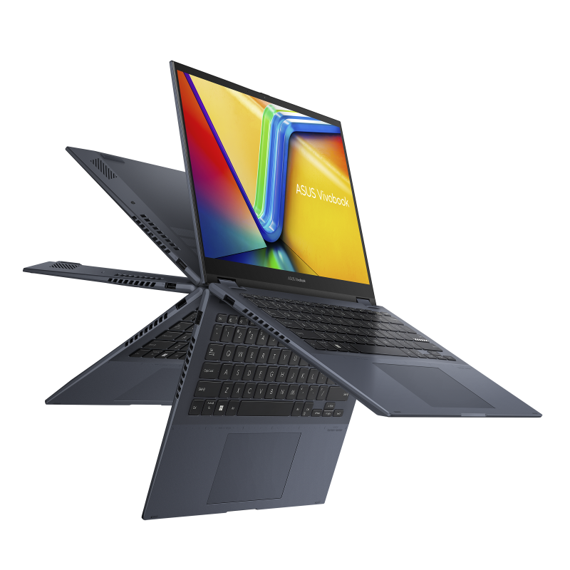 ASUS Vivobook S 14 Flip (TN3402), 14" 2K FHD NanoEdge touchscreen Display, AMD Ryzen™ 5 7430U, 8GB RAM, 512GB SSD, AMD Radeon™ Graphics, English / Arabic Keyboard, Windows 11 Home, Quiet Blue, TN3402YA-LZ327W