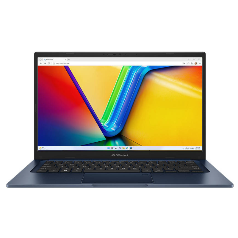 ASUS Vivobook 14 (X1404) Laptop, 14" FHD Display, Intel®Core™ i7-1355U, 16GB RAM, 512GB SSD, Intel HD Graphics, Window 11 Home, English Keyboard-Arabic, Blue, X1404VA-EB711W