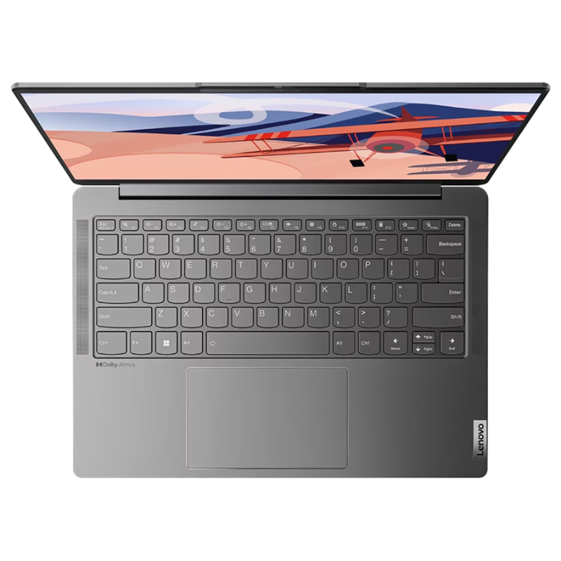 Lenovo Yoga Slim 6 14IRH8, 14" WUXGA OLED Display, Intel® Core™ i5-13500H, 16GB RAM, 512GB SSD, Intel HD Graphics, Windows 11 Home, English-Arabic Keyboard, Grey, 83E0002GAX