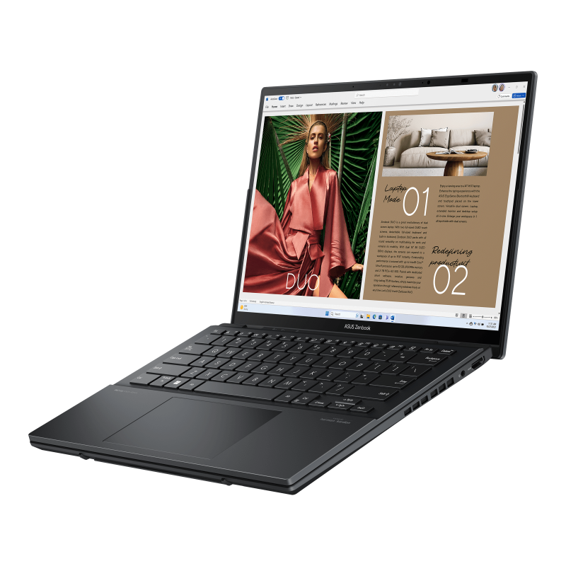 ASUS ZenBook Duo OLED (UX8406MA) Laptop, 14" 3K Display, Intel® Core™ Ultra 9, 32GB RAM, 2T SSD, Intel® Arc™ Graphics, Window 11 Home, English-Arabic Keyboard, Gray, UX8406MA-OLEDI9IG