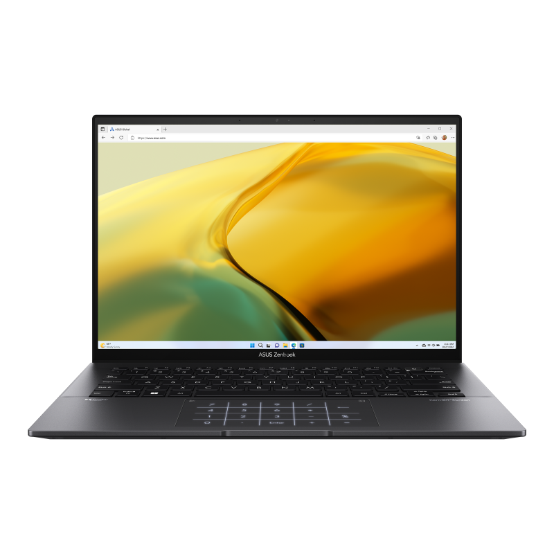 ASUS Zenbook 14 OLED (UM3402), 14" FHD OLED Display, AMD Ryzen™ 5 7430U, 8GB RAM, 512GB SSD, AMD Radeon™ Graphics, English / Arabic Keyboard, Windows 11 Home, Jade Black, UM3402YA-KM766W