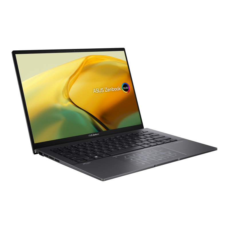 ASUS Zenbook 14 OLED (UM3402), 14" FHD OLED Display, AMD Ryzen™ 5 7430U, 8GB RAM, 512GB SSD, AMD Radeon™ Graphics, English / Arabic Keyboard, Windows 11 Home, Jade Black, UM3402YA-KM766W