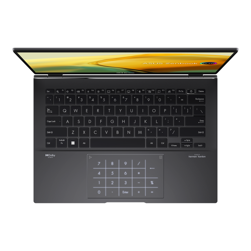 ASUS Zenbook 14 OLED (UM3402), 14" FHD OLED Display, AMD Ryzen™ 5 7430U, 8GB RAM, 512GB SSD, AMD Radeon™ Graphics, English / Arabic Keyboard, Windows 11 Home, Jade Black, UM3402YA-KM766W
