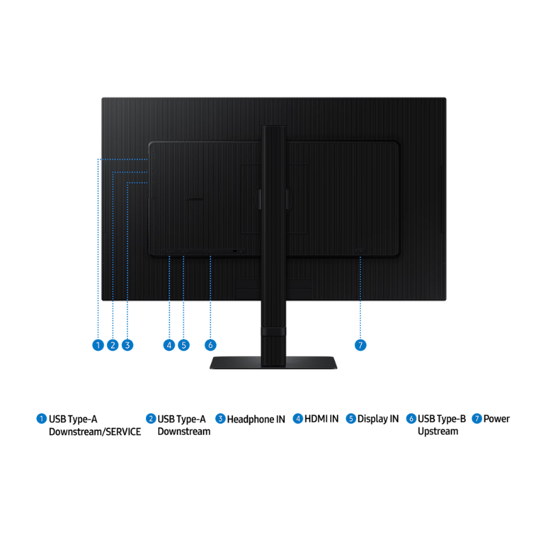 Samsung 24" S60D QHD ViewFinity High Resolution Monitor, 100 Hz Refresh Rate & 5ms Response Time, HDR10, Black, LS24D606EAMXUE